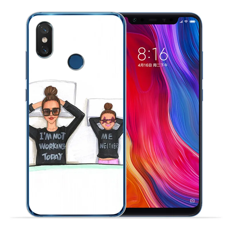 Роскошные для малыша и мамы; queen женщина для Xiaomi Redmi Mi 8 6 A2 Lite 5X 6X A1 6A 4X 4A 5 Plus Note 4 5A Prime Pro крышка чехол Coque Etui