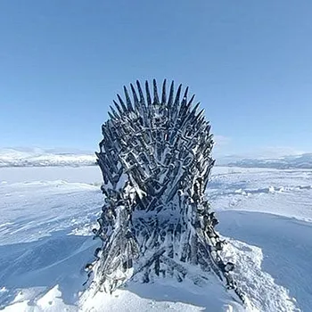 Song of Ice And Fire Simulation Iron Throne Resin Action Figure Movie Game of Throne Sword King Seat Model Collective Toys