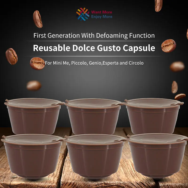 

2pcs/3pcs Refillable Dolce Gusto coffee Capsule nescafe dolce gusto reusable Dolce Gusto Capsules With 1Pcs Spoon Taste Sweet