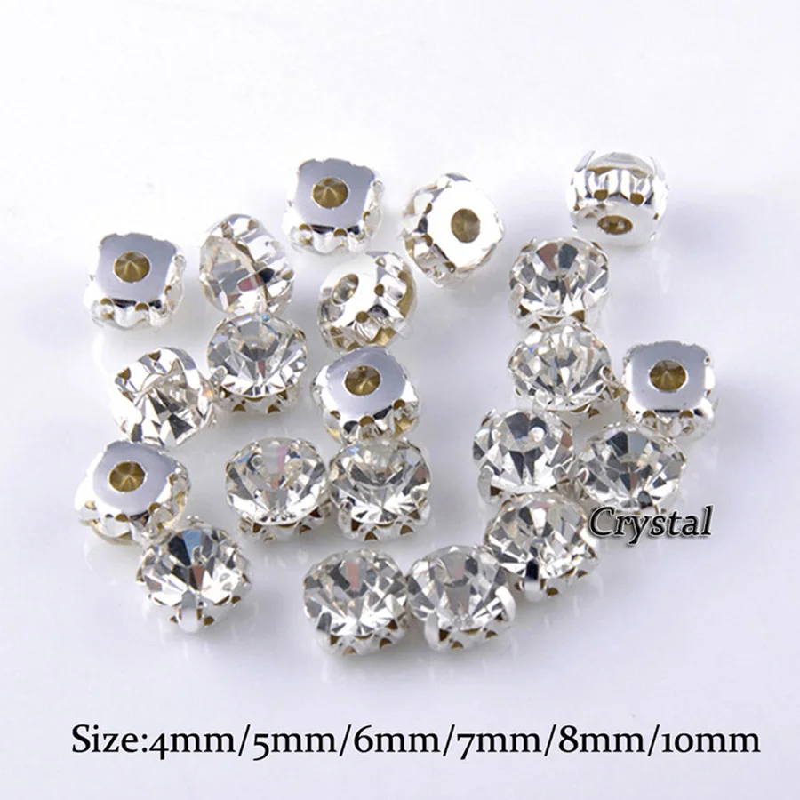 

FreeShipping Clothing Set 144pcs/lot 8mm Round White Opal Stones Gold Cup Rhinestone Loose for Dress Wedding Decoration