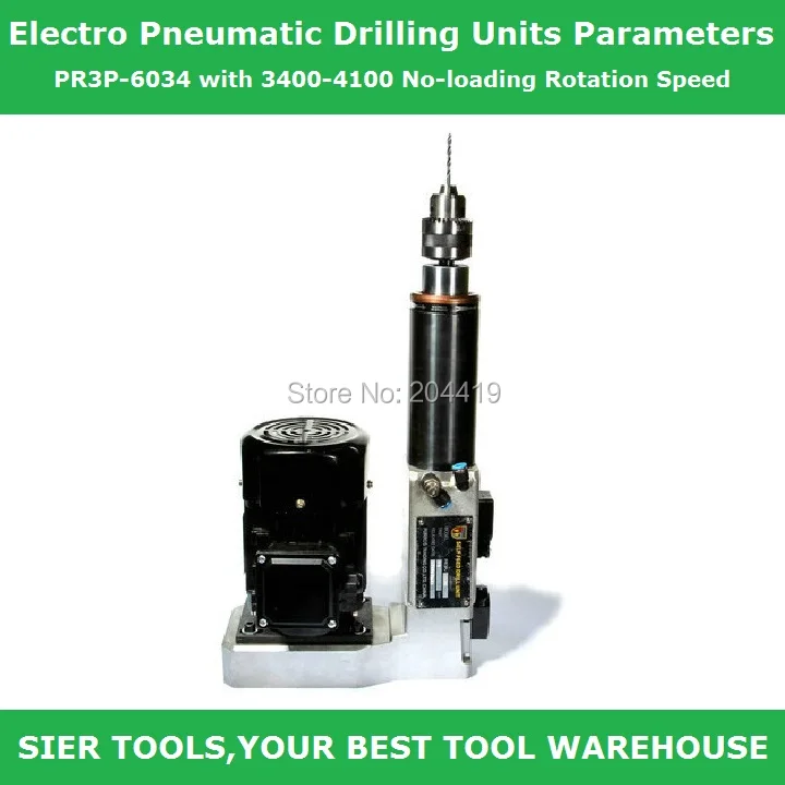 

AIR DRILL!/Electro Pneumatic Drilling Units Parameters/PR3P-6034 with 3400-4100 No-loading Rotation Speed