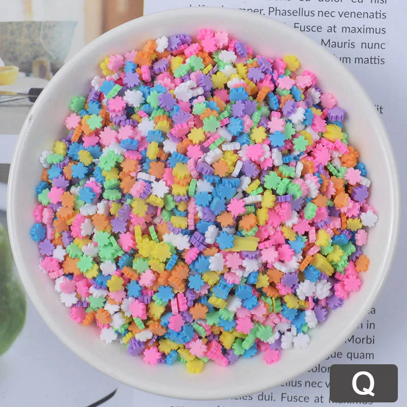 20g Fake Sprinkles for Slime accessories Clay Filler DIY Fluffy slime Supplies chocolate Cake Dessert Mud Toys 10