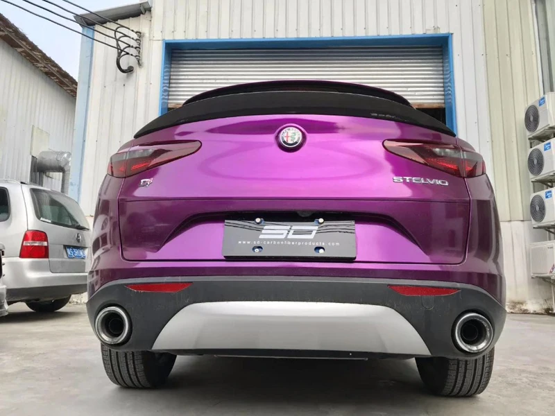 Для Alfa Romeo Stelvio спойлер из углеродного волокна задний спойлер багажника черный отделка Quadrifoglio Verde SD Стиль