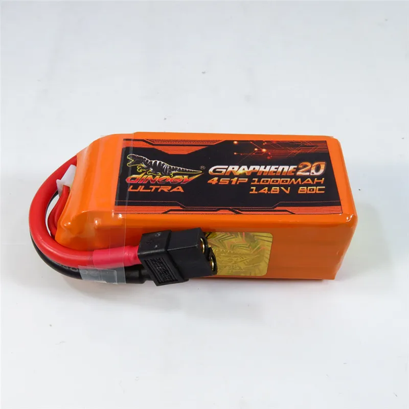 

Giant Power DINOGY ULTRA GRAPHENE 2.0 14.8V 1000mAh 80C 4S Rechargeable Lipo Battery XT60 Plug For RC FPV Racing Drone