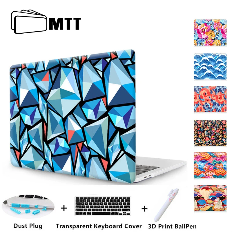 

MTT Laptop Case For Macbook Pro Retina 13 15 inch Touch Bar Rhombus Printed Cover Shell For Macbook Air Pro 11 12 13 a1707 a1708