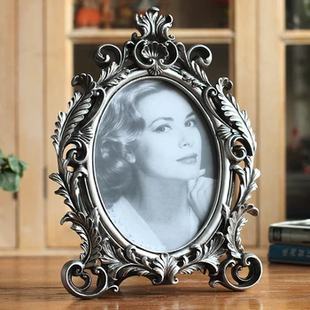 

Hot Selling Newest 6 Inch 7 Inch 8 Inch European Antique, Old Elliptical Resin Frame, Household Pendulum, Creative Photo Frame.