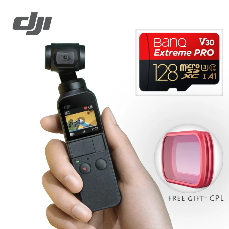 

DJI Osmo Pocket Stabilizer 3 axis Handheld Gimbal Camera Compatible With Smartphone iPhone X 8 With 4K 60fps Video Expansion Kit