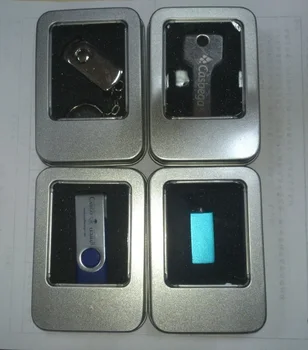 

size:8.7*6*1.8cm wholesales rectangle Tin Display Box for U disk drive,Keychain,jewelry with window