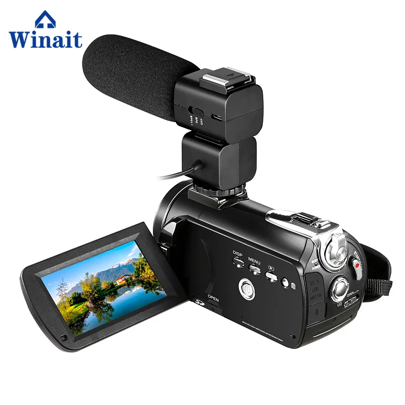 US $209.99 Winait WIFI Digital Video Camera UHD4K38402160DAR 24fps With 30 TFT Display And 12x Optical Zoom High Quality Camcorder