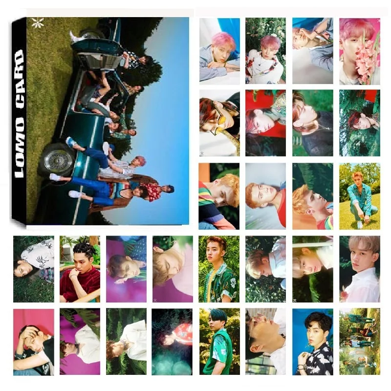 

30Pcs/set KPOP EXO 08 THE WAR Album Photo Card PVC Cards Self Made LOMO Card Photocard