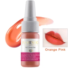 Famisoo T67 оранжевый розовый pigmento де tatuaje пигмент для микроблейдинга Professional Cosmetic paint татуировки перманентные чернила макияж губ
