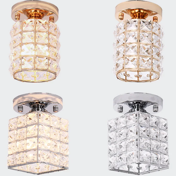 

YOOK 2018 Square Round Ceiling Lamp Bedroom for Dining Room for Living Room LED Ceiling Lamp Crystal Ceiling Lamp E27 110V 220V