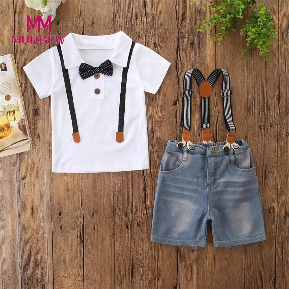 MUQGEW Baby Boy Gentleman Clothes Set Summer Suit For Toddler Kid