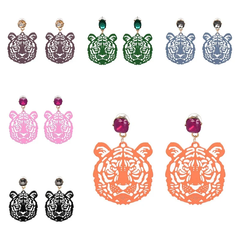 Fashion Personalized Pierced Tiger Earringsin Drop Earrings from
