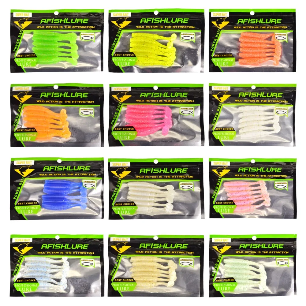 

Luminous T Tail Soft Lure 75mm 3g 72pcs Plastic Soft Lure Swimbait Artificial Bait New Vivid Worm Soft Lures Ocean Rock Fshing