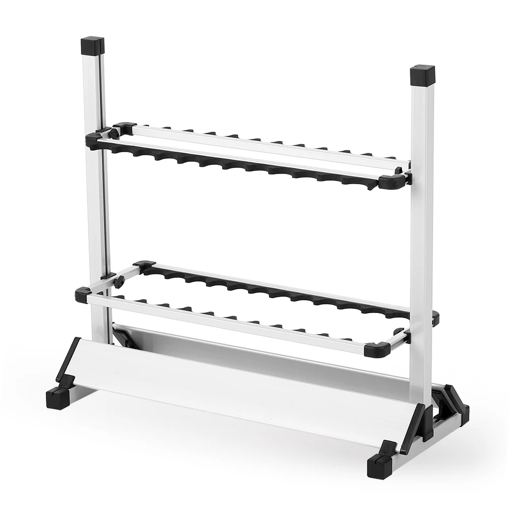 Fishing 12  24 Fish Rod Rack Rod Holder Lightweight Aluminum Alloy Fishing Rod Pole Stand Shelf Mount Fishing Tackle Holder
