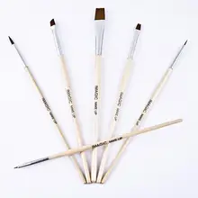 6 шт. Профессиональный набор кистей для макияжа деревянная ручка Хэллоуин краска для лица и тела набор кистей для макияжа