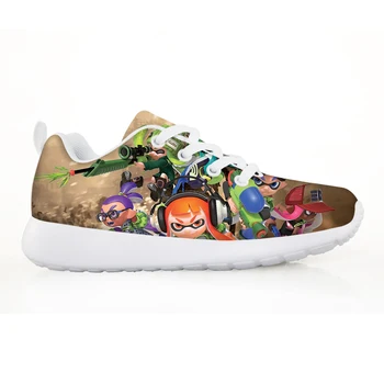 

Fashion Children's Shoes Sneakers for Children Boys Girl 3D Splatoon 2 Pattern Kids Casual Flats Breath Lace-up Shoes Hot Sale