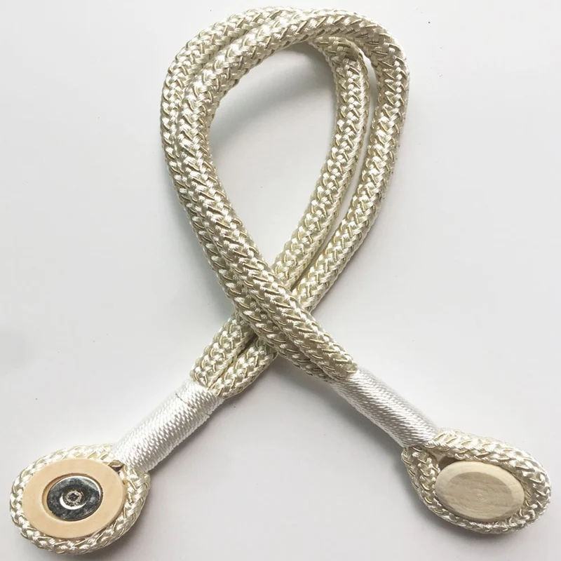 

2Pcs Double Rope Braided Round Curtain Buckles Europe Style Magnet Curtains Tieback Magnetic Curtain Holder Curtain Accessories