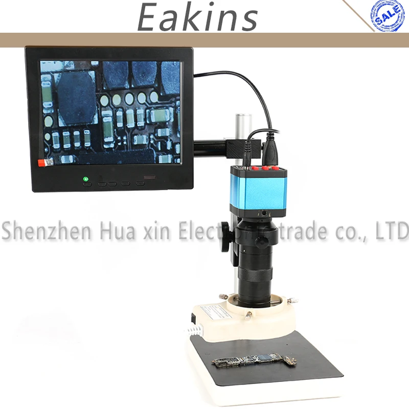 

14MP HDMI USB Industrial Video Microscope Camera Set 100X C-mount Lens +8" HD LCD Monitor + 56 LED Light For Phone PCB Repair