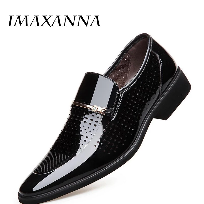 IMAXANNA/Мужские модельные туфли мужская кожаная обувь дышащая с перфорацией