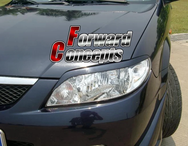 

FOR 2001-2003 PROTEGE 323 JDM SPORT HEADLIGHTS EYEBROW EYELIDS