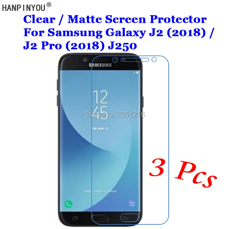 3 шт./лот для Samsung Galaxy J2 Pro (2018) J250 HD Прозрачная/Антибликовая матовая защитная пленка