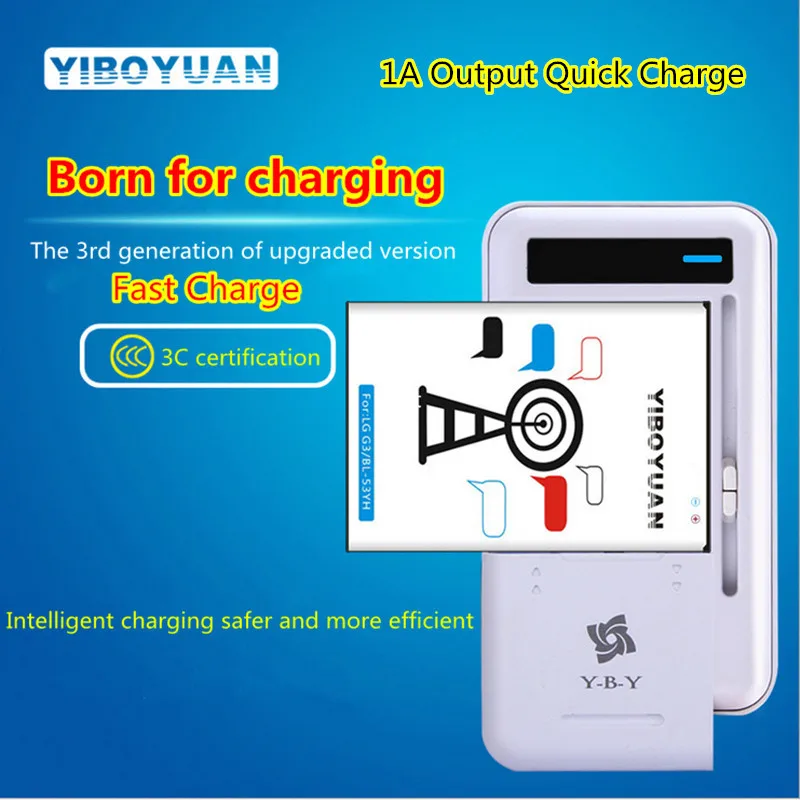 

2018 Universal Mobile Phone Battery Charger For Cell Phones USB-Port LED Indicator The 3rd Generation Fast Charging Desktop
