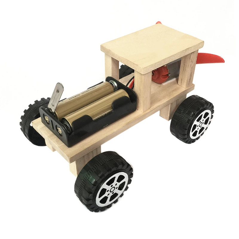 DIY электронные блоки игрушка ручной работы Taxiing деревянная модель автомобиля блоки игрушка малыш сборка электрические обучающие игрушки для детей