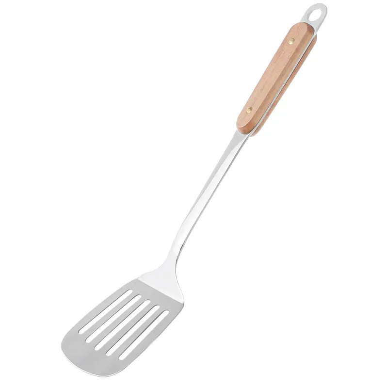 Cooking Tool stainless steel Long wooden handle Kitchen Utensils Set Spatula spoon Colander Gadgets Dining Accessories supplies Cooking Tool stainless steel Long wooden handle Kitchen Utensils Set Spatula spoon Colander Gadgets Dining Accessories supplies