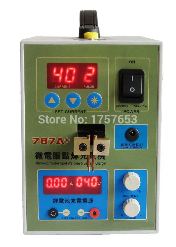 

FREE SHIPPING 787A+ Battery Spot Welder Welding Machine w/ Recharge Charging Capability Charger 220V