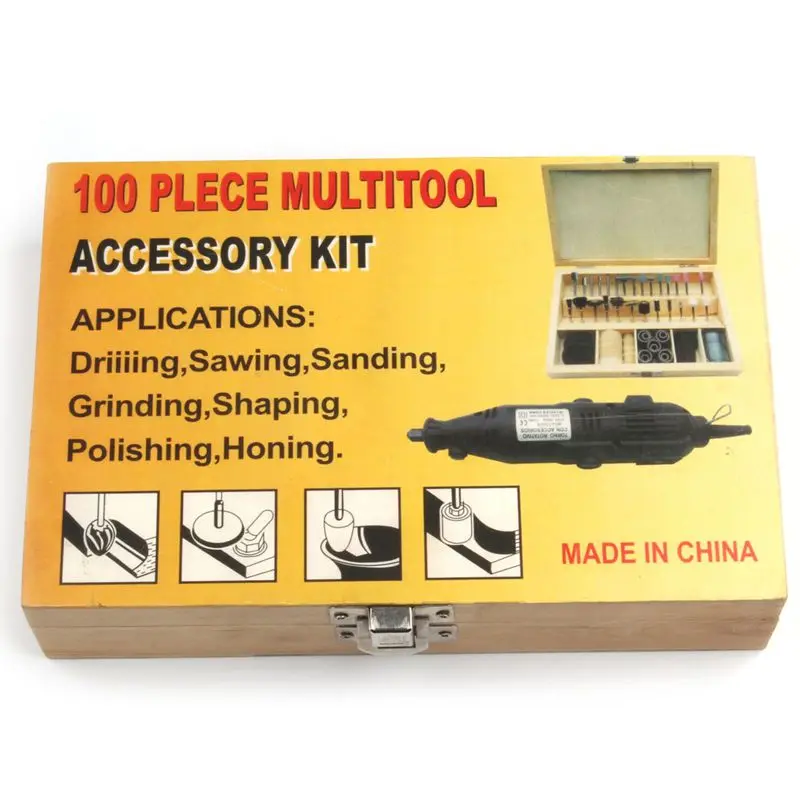 100Pc Drill Bit Rotary Set Kit For Grinding Sanding Polishing Fits Rotary Tool