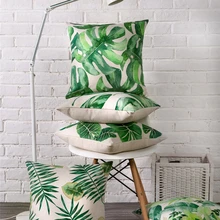 Haolaiwu3d фото печати тропических растений зеленые листья Подушки модный дизайн Подушки бежевый Лен Подушки детские