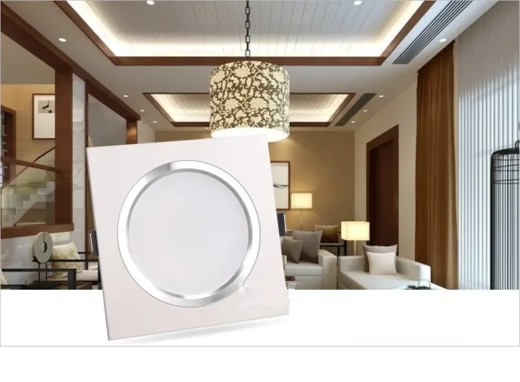 2.5inch Downlight LED 6w 9w 12w 220v Nature White Square Recessed LED Lamp Spot Light for Living Room Foyer Bedroom Kitchen