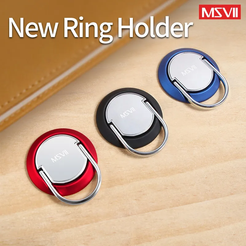 

MSVII Phone Holder Stand Magnetic Universal Desk Lazy Finger Ring Holder for Mobile Phones Car Ring Holder Samsung Telephone