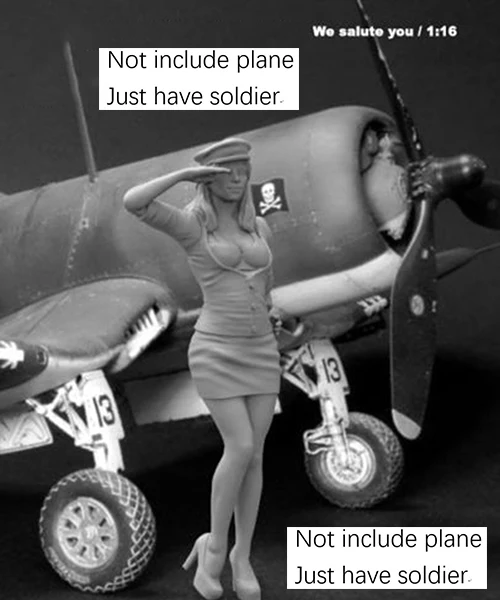 1/16 120mm Pinup Girl We Salute You toy Resin Model Miniature Kit