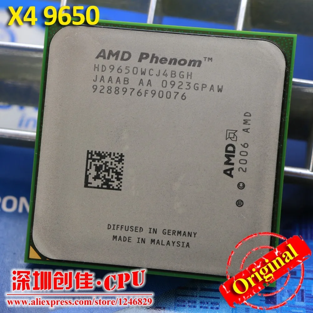 Beste Gratis verzending Originele AMD CPU Phenom X4 9650 processor 2.3G Socket AM2 + 940 Pin Dual CORE 2 MB L2 Cache verspreid stuk
