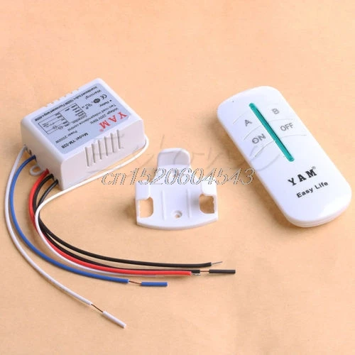 

Hi-Q 220V Wireless 2 Ways ON/OFF Lamp Remote Control Switch Receiver Transmitter R02 Drop ship