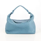 ISHARES Genuine Leather Sheepskin  Ladies Casualtotes Bags lambskin High Quality Woven Bag Totes For Women Purple Blue IS8013