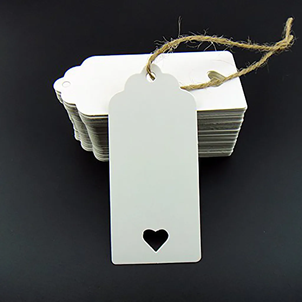 Paper Towel 100 Blank Card Support Label Wedding Gift,Luggage Tag, Price Tag
