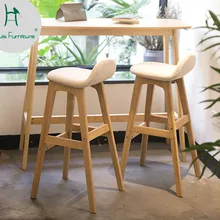 Луи Мода барный стул современный минималистский семья твердой древесины высокий стул моды оригинальность стойка