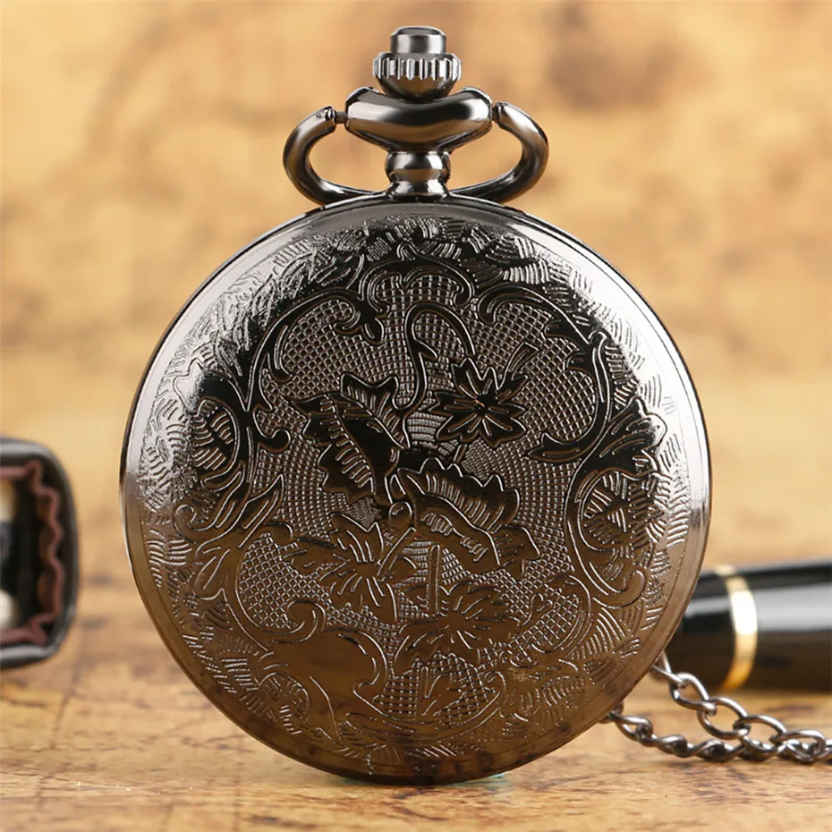 Steampunk Tim Burtons Nightmare Before Christmas Hollow Quartz Pocket Watch For Jack Skellington And Sally Men Women Gift (8)