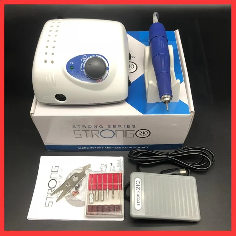 

2019 New Arrival 65W 40000RPM Strong 210 105L Brushless Nail Drills Manicure Machine Pedicure Electric File Bits Nail Treatment