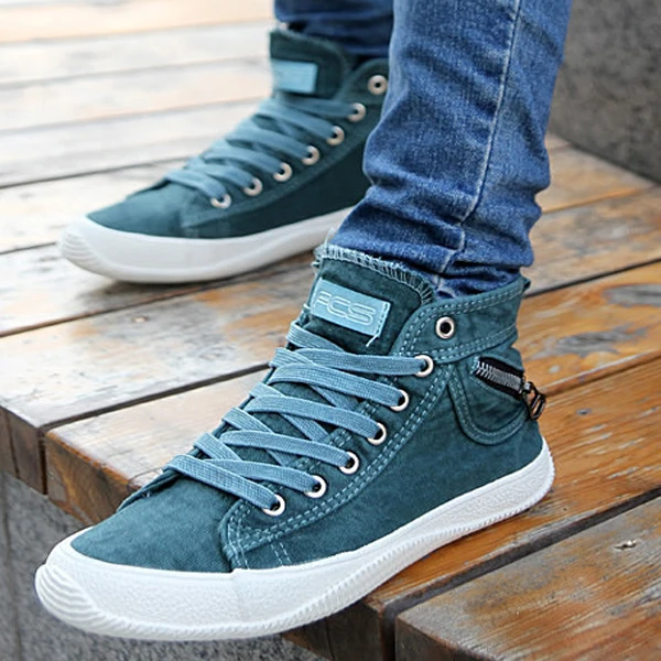 2014 Free Shipping New Winter Fashion Couple Canvas Shoes Zipper Lace