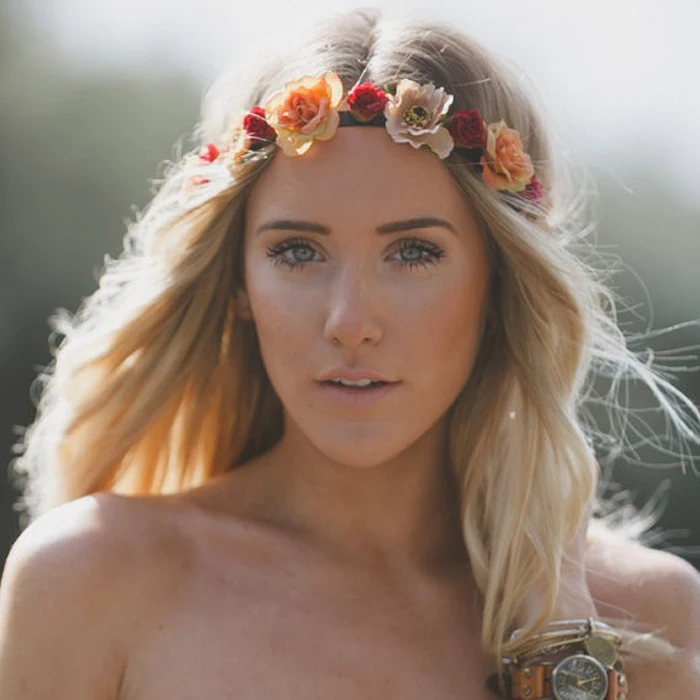 

1 pc Women Bohemia Flower Crown Handmade Wedding Wreath Bridal Headdress Braider Hair Braiders Accessories