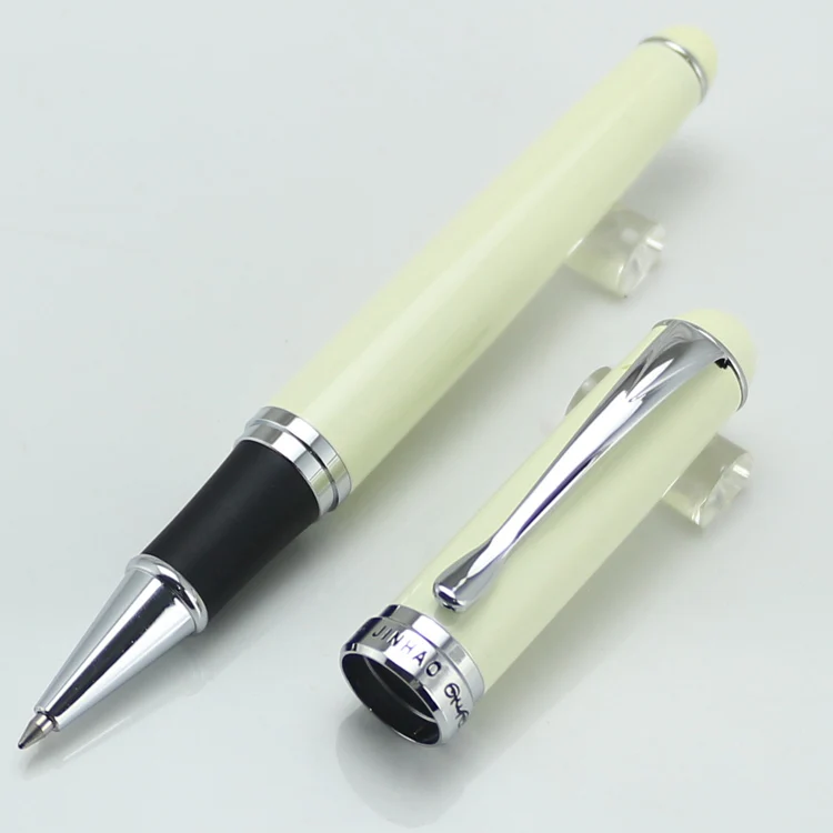 JINHAO 750 деловая шариковая ручка цвета слоновой кости, белые и серебряные Канцтовары, офисные принадлежности, ручка для письма