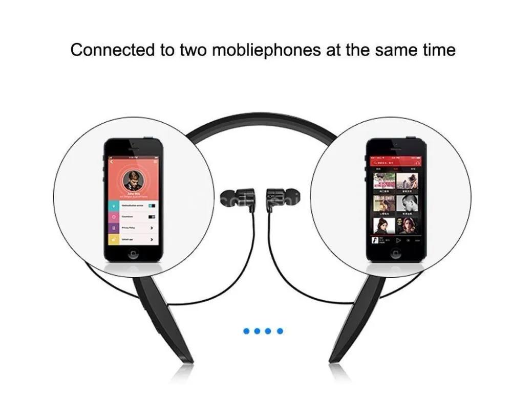 Bluetooth Headphone for Apple iPhone X 10 9 Plus 8 7 6 5 4 Hi Fi Stereo Wireless Headset Mic for Samsung Galaxy S20 S10 S9 S8