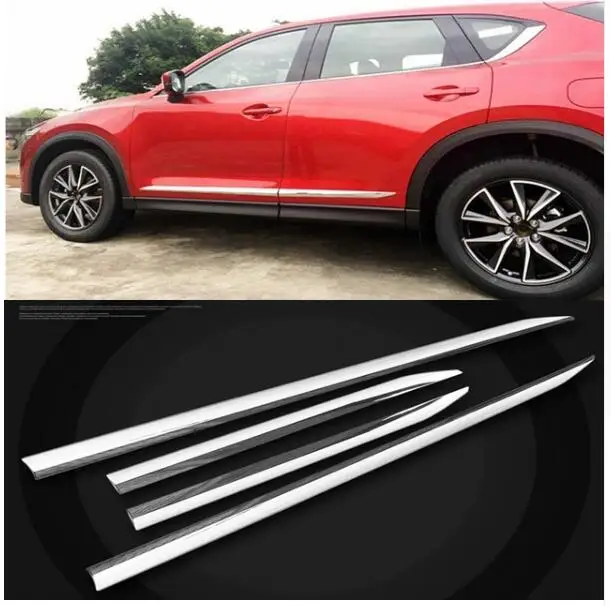 Для Mazda CX 5 CX5 2017 2018 ABS Хромированная дверная боковая формовочная линия для корпуса