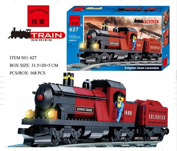 

Bevle Enlighten 627 Steam Locomotive Series Rail Train locomotive 2016 Assemble Building Block Toys Compatible with Legoe