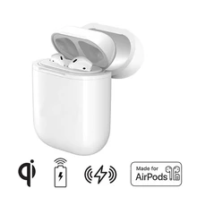 Чехол для беспроводной зарядки для Airpods QI standard Airpods, чехол для беспроводного зарядного устройства, совместимый с любым беспроводным зарядным устройством